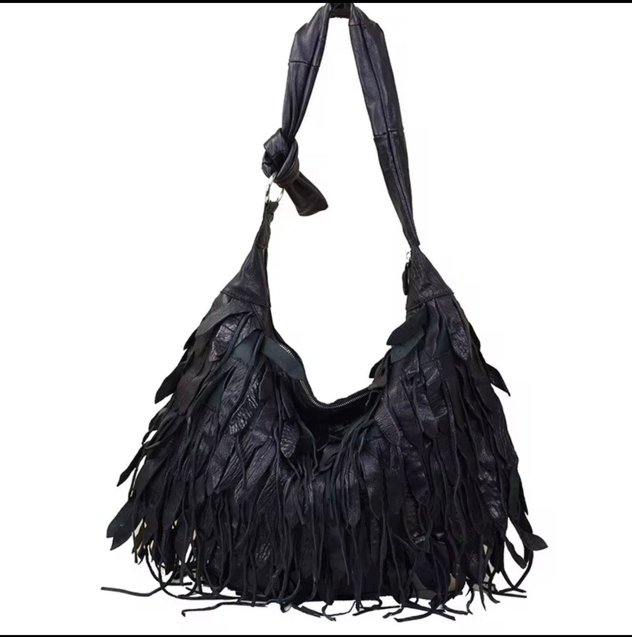 Midnight Vulture Black Fringe Bag -  available for PRE-ORDER ships July