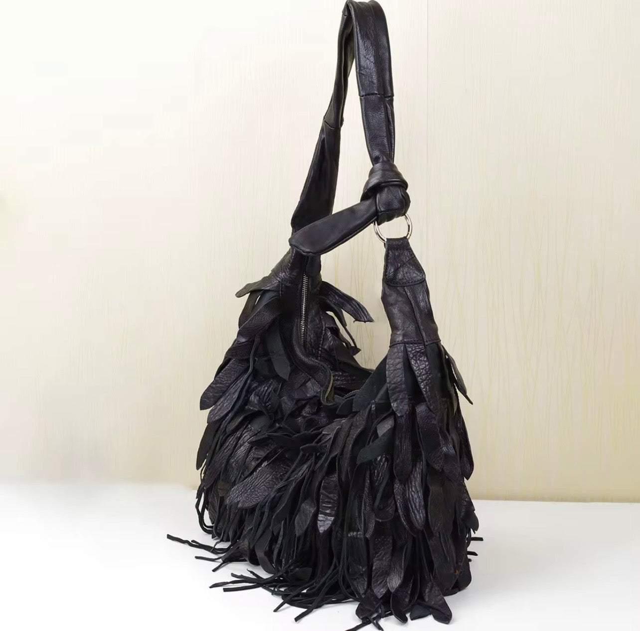 Midnight Vulture Black Fringe Bag -  available for PRE-ORDER ships July